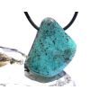 Kupferchalcedon XL Schmuckstein / Scheibenlstein gebohrt - AA-Sonderqualität - Handarbeit - ca. 3,6 cm x 3 cm x 0,9 cm