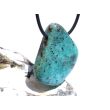 Kupferchalcedon XL Schmuckstein / Scheibenlstein gebohrt - AA-Sonderqualität - Handarbeit - ca. 3,6 cm x 3 cm x 0,9 cm