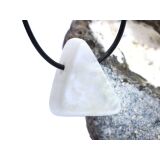Ulexit (TV-Stein) Scheibenstein / Schmuckstein gebohrt - Sonderqualität - ca. 2,8 cm x 2,2 cm x 1,4 cm