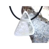 Ulexit (TV-Stein) Scheibenstein / Schmuckstein gebohrt - Sonderqualität - ca. 2,8 cm x 2,2 cm x 1,4 cm