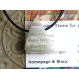 Ulexit (TV-Stein) Scheibenstein / Schmuckstein gebohrt - Sonderqualität - ca. 2,8 cm x 2,2 cm x 1,4 cm
