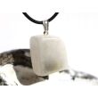 Ulexit (TV-Stein) Scheibenstein / Schmuckstein Anhänger Silberöse - Sonderqualität - ca. 3,3 cm x 1,9 cm x 1,3 cm (GKS)