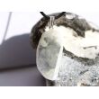 Ulexit (TV-Stein) XL Scheibenstein / Schmuckstein Anhänger Silberöse - Sonderqualität - ca. 4,6 cm x 1,8 cm x 1,2 cm (GKS)