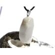 Ulexit (TV-Stein) XL Scheibenstein / Schmuckstein Anhänger Silberöse - Sonderqualität - ca. 4,6 cm x 1,8 cm x 1,2 cm (GKS)