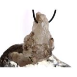 Rauchquarz hell + dunkel "Skelettquarz / Elestial" XXXL Natur-Kristall gebohrt - Rarität - Sonderqualität - ca. 5,5 cm x 4 cm x 2,3 cm