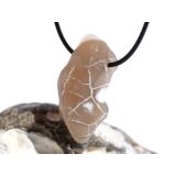 Schlangenhautachat XXL Trommelstein gebohrt - Sonderqualität - ca. 4,1 cm x 1,9 cm x 1,5 cm