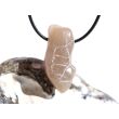 Schlangenhautachat XXL Trommelstein gebohrt - Sonderqualität - ca. 4,1 cm x 1,9 cm x 1,5 cm