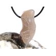 Schlangenhautachat XXL Trommelstein gebohrt - Sonderqualität - ca. 4,1 cm x 1,9 cm x 1,5 cm