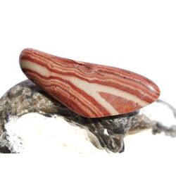 Dr. Liesegang Stein (Aztekenstein / Meta-Rhyolith) Trommelstein / Schmuckstein - Sonderqualitt - ca. 4,1 cm x 1,6 cm x 0,7 cm (GKS)