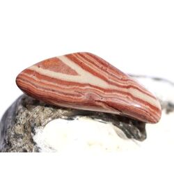 Dr. Liesegang Stein (Aztekenstein / Meta-Rhyolith) Trommelstein / Schmuckstein - Sonderqualitt - ca. 4,1 cm x 1,6 cm x 0,7 cm (GKS)