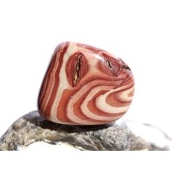 Dr. Liesegang Stein (Aztekenstein / Meta-Rhyolith) Trommelstein - Sonderqualitt - ca. 2,7 cm x 2,4 cm x 1,6 cm (GKS)