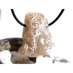 Schlangenhautachat XL Trommelstein gebohrt - Sonderqualitt - ca. 3,6 cm x 2,8 cm x 1,8 cm (GKS)