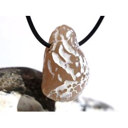 Schlangenhautachat Trommelstein gebohrt - Sonderqualitt - ca. 3,3 cm x 2,3 cm x 1,9 cm (GKS)