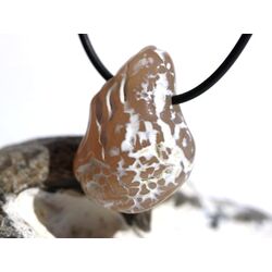 Schlangenhautachat Trommelstein gebohrt - Sonderqualitt - ca. 3,3 cm x 2,3 cm x 1,9 cm (GKS)