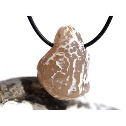 Schlangenhautachat Trommelstein gebohrt - Sonderqualitt - ca. 3,3 cm x 2,3 cm x 1,9 cm (GKS)