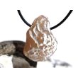 Schlangenhautachat Trommelstein gebohrt - Sonderqualität - ca. 3,3 cm x 2,3 cm x 1,9 cm (GKS)