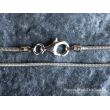 Schlangenkette Spezial, 925iger Silber, Verschluss für gebohrte Trommelsteine, ca. 45 cm - 1,2 mm - rhodiniert