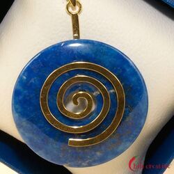 Donuthalter Spirale - 925iger Silber, vergoldet, gl�nzend f�r 50 mm Donuts