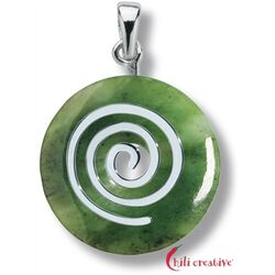 Donuthalter Spirale Messing versilbert gl�nzend - f�r 30 mm Donuts