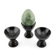 Eierbecher / Halter für Edelstein-Eier schwarz - ca. 4 cm x 4 cm