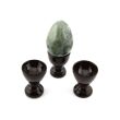 Eierbecher / Halter für Edelstein-Eier dunkelbraun - ca. 4 cm x 3 cm