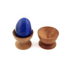 Eierbecher / Halter f�r Edelstein-Eier braun - ca. 1,6 cm x 2,2 cm