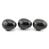 Obsidian / Fleckobsidian - Edelstein-Eier - ca. 5 - 5,1 cm