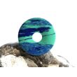 Azurit-Malachit (rek.) Donut Edelstein 25 mm (3 mm stark)