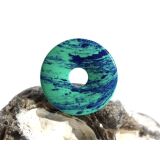 Azurit-Malachit (rek.) Donut Edelstein 25 mm (2,9 mm stark)