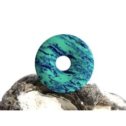 Azurit-Malachit (rek.) Donut Edelstein 25 mm (2,8 mm stark)