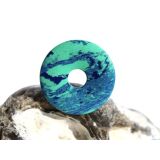 Azurit-Malachit (rek.) Donut Edelstein 25 mm (2,7 mm stark)