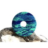Azurit-Malachit (rek.) Donut Edelstein 25 mm (2,5 mm stark)
