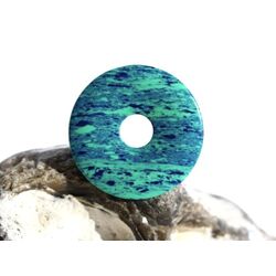 Azurit-Malachit (rek.) Donut Edelstein 25 mm (2,4 mm stark)