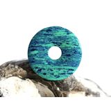 Azurit-Malachit (rek.) Donut Edelstein 25 mm (2,4 mm stark)