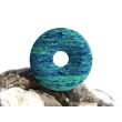 Azurit-Malachit (rek.) Donut Edelstein 25 mm (2,4 mm stark)