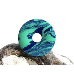 Azurit-Malachit (rek.) Donut Edelstein 25 mm (2,3 mm stark)