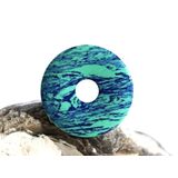 Azurit-Malachit (rek.) Donut Edelstein 25 mm (2,7 mm stark)
