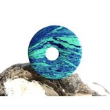 Azurit-Malachit (rek.) Donut Edelstein 25 mm (2,6 mm stark)