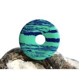 Azurit-Malachit (rek.) Donut Edelstein 25 mm (2,3 mm stark)