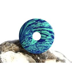 Azurit-Malachit (rek.) Donut Edelstein 25 mm (2,8 mm stark)