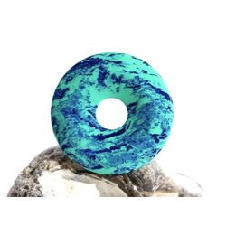 Azurit-Malachit (rek.) Donut Edelstein 35 mm (4 mm stark)