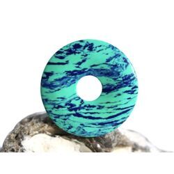 Azurit-Malachit (rek.) Donut Edelstein 35 mm (4 mm stark)