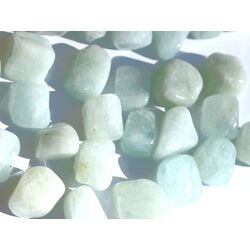 Aquamarin natur (Beryll) Schmucksteine / Trommelsteine gebohrt - Sonderqualit�t - ca. 1,3 - 2 cm / ca. 4-5 g/St
