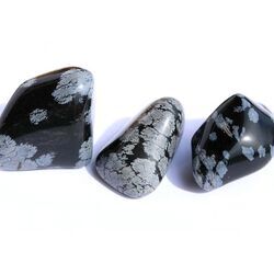 Schneeflockenobsidian Trommelsteine - sch�ne Qualit�t - ca. 2,3 - 2,6 cm / ca. 6 - 9 g/St