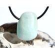 Hemimorphit türkisblau Trommelstein / Schmuckstein gebohrt - Sonderqualität - ca. 2,7 cm x 1,9 cm x 1,7 cm
