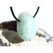 Hemimorphit türkisblau Trommelstein / Schmuckstein gebohrt - AA-Sonderqualität - ca. 2,9 cm x 2,2 cm x 1,7 cm