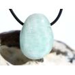 Hemimorphit türkisblau Trommelstein / Schmuckstein gebohrt - AA-Sonderqualität - ca. 2,9 cm x 2,2 cm x 1,7 cm