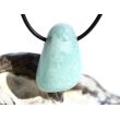 Hemimorphit türkisblau Trommelstein / Schmuckstein gebohrt - Sonderqualität - ca. 3 cm x 2 cm x 1,6 cm
