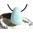 Hemimorphit türkisblau Trommelstein / Schmuckstein gebohrt - Sonderqualität - ca. 3 cm x 2 cm x 1,6 cm