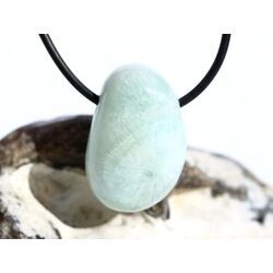 Hemimorphit t�rkisblau Trommelstein / Schmuckstein gebohrt - Sonderqualit�t - ca. 2,8 cm x 1,9 cm x 1,3 cm